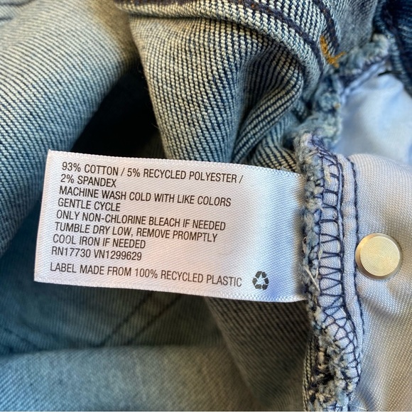 NWT Ava & Viv Jean shorts size 24W stretch midi Button fly denim plus size - Picture 6 of 6